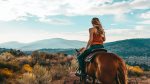 Horseback riding with beautiful views